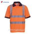 Vêtements de travail haute visibilité réfléchissant vêtements de sécurité En 20471 Class 3 manches longues Hi Vis Polo Shirt Orange Jaune